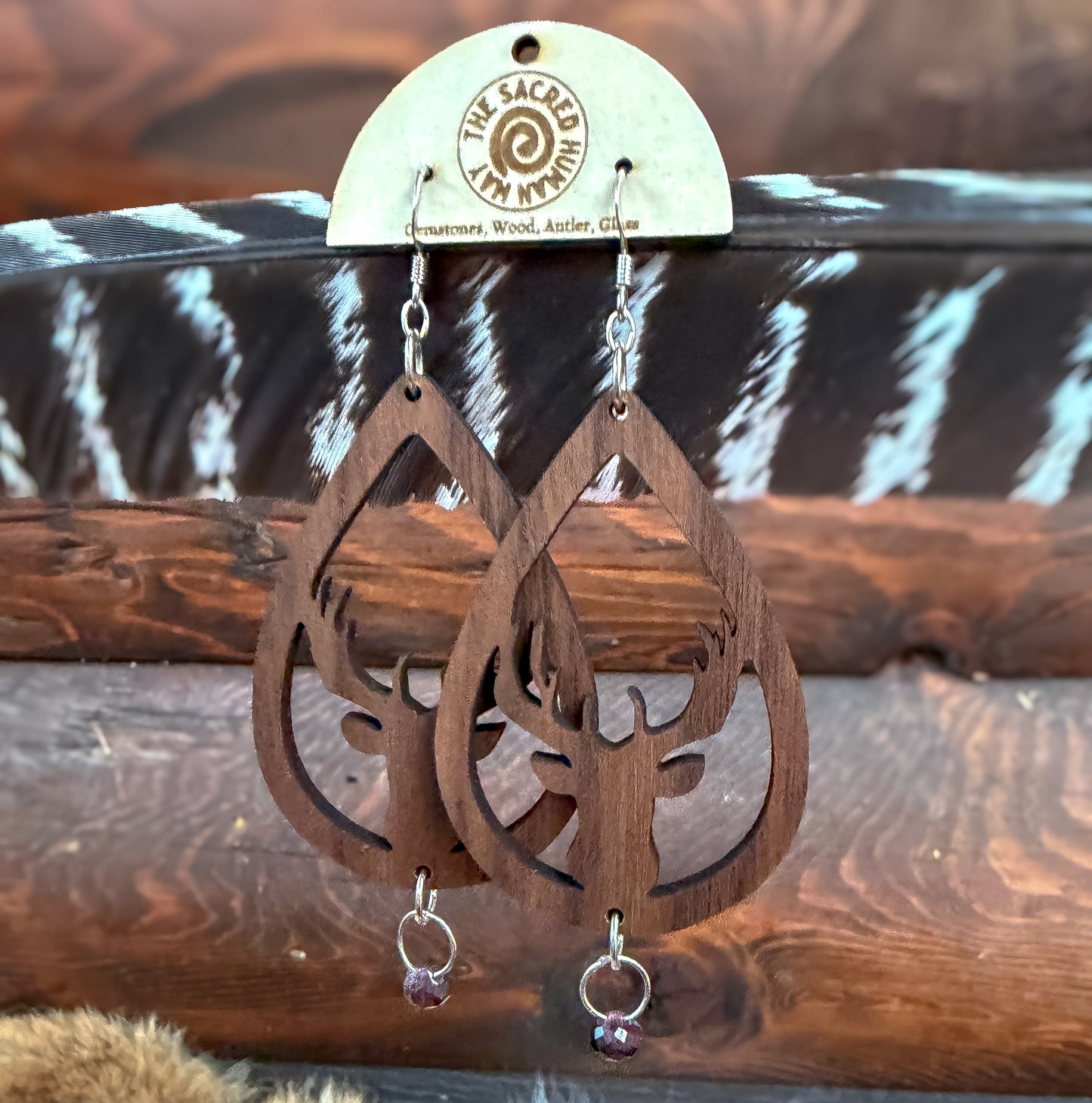 Garnet & Buck Drop Earrings - CLEARANCE