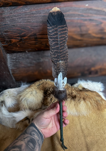 Single Feather Fan: Turkey, Grouse, Beaver