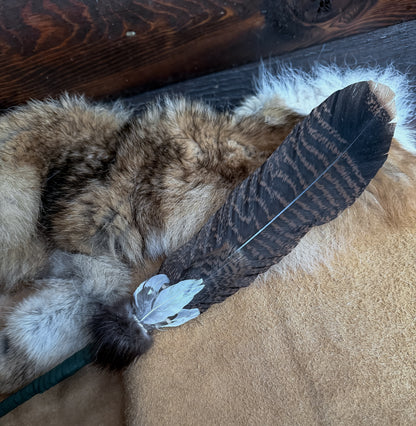 Single Feather Fan: Turkey, Grouse, Beaver