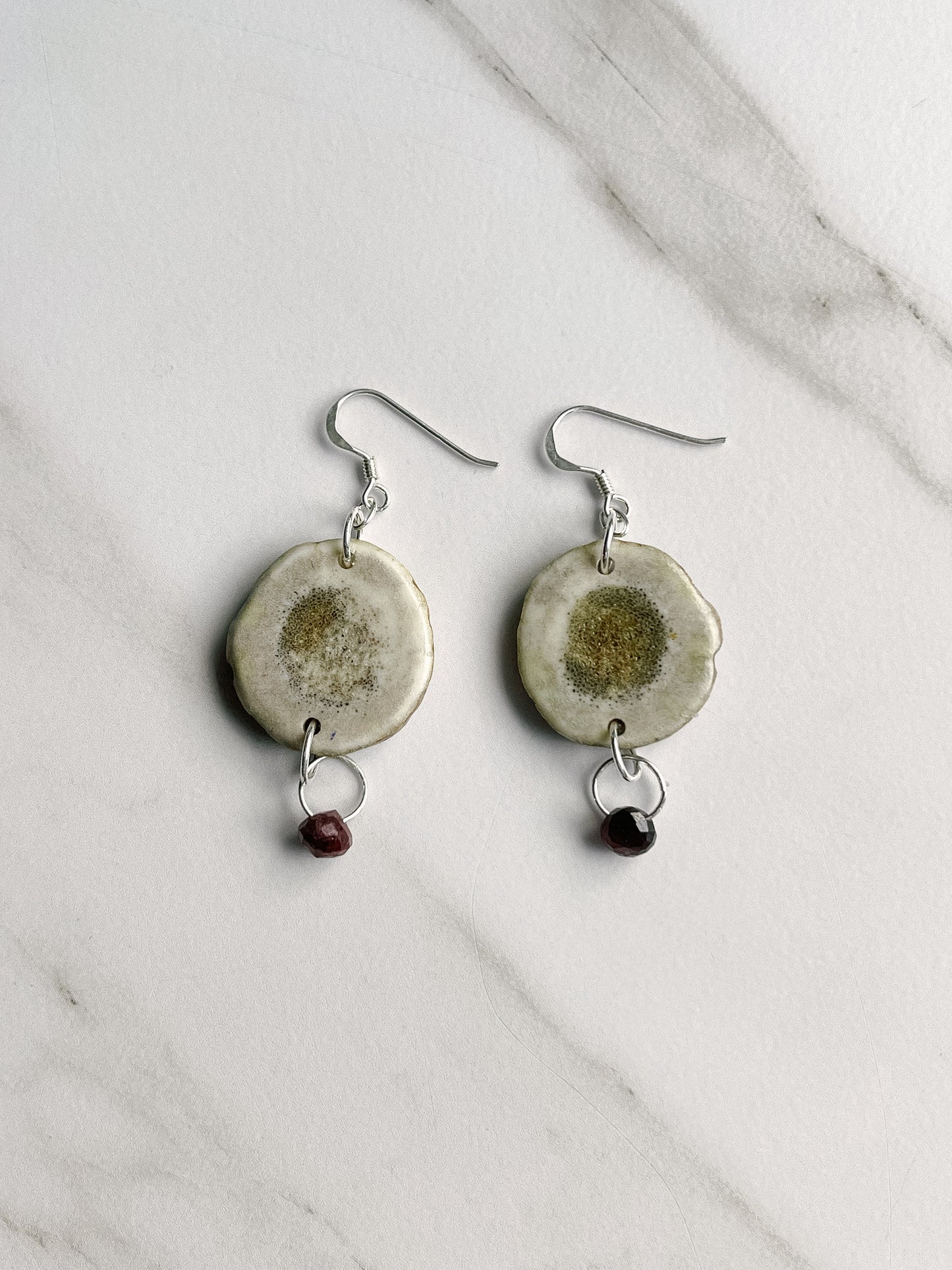 Elk Antler & Gemstone Earrings